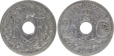 France 25 Centimes - Lindauer - 1936