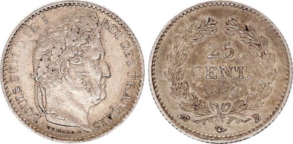 Louis-Philippe- 1 Franc 1845 Rouen