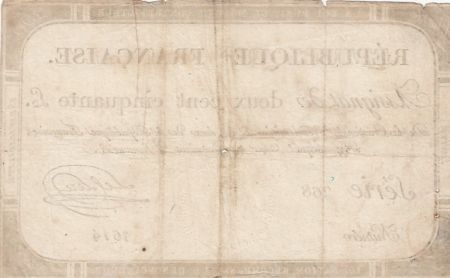 France 250 Livres - 7 Vendemiaire An II - 28.9.1793 - Sign. Leclerc