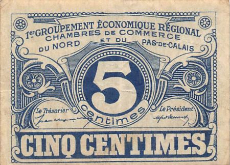 France 5 Centimes - Chambre de Commerce du Nord et Pas-de-Calais - ND (1918)