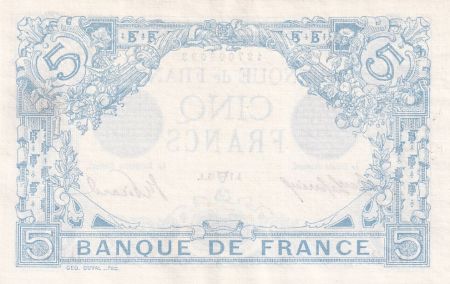 France 5 Francs - Bleu - 07-05-1915 - Série D.5081