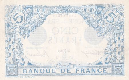 France 5 Francs - Bleu - 104-02-1916 - Série T.10163