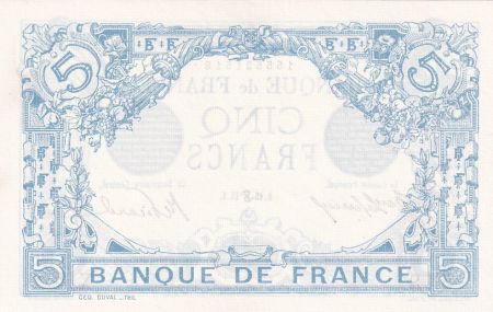 France 5 Francs - Bleu - 15-06-1915 - Série X.6221