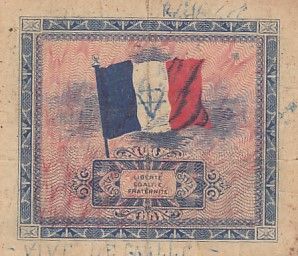 France 5 francs - Impr. américaine (drapeau) - 1944 - Série 2