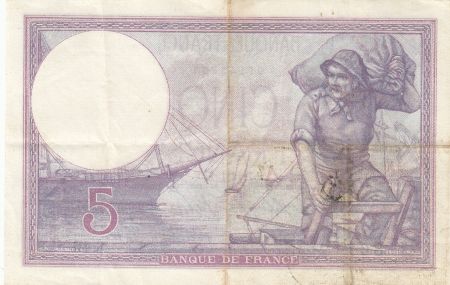 France 5 Francs - Violet - 07-12-1917 - Série T.46