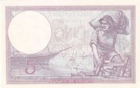 France 5 Francs - Violet - 08-06-1933 - Série B.55804