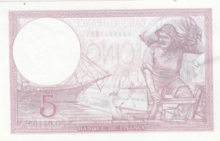 France 5 Francs - Violet - 17-08-1939 - Série O.61193