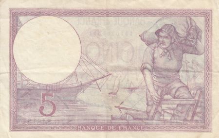 France 5 Francs - Violet - 27-04-1933 - Série G.54813