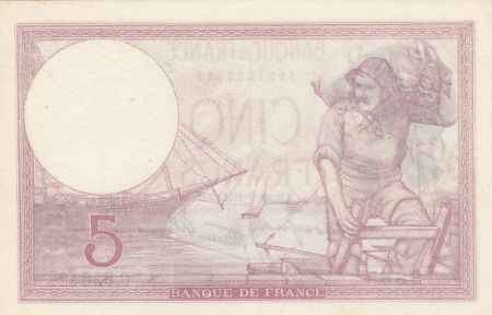 France 5 Francs - Violet - 28-09-1939 - Série C.63642- SUP - F.04.10