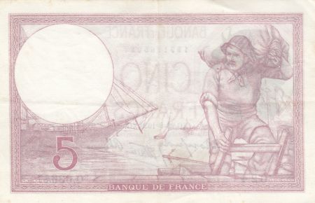 France 5 Francs - Violet - 28-09-1939 - Série Q.63647