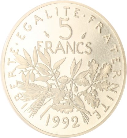 France 5 Francs BE Semeuse 1992