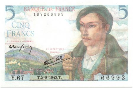 France 5 Francs Berger - 1943