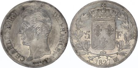 France 5 Francs Charles X - 2 em type - 1827 MA