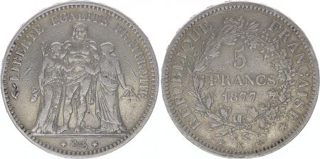France 5 Francs Hercule III e République - 1877 K Bordeaux