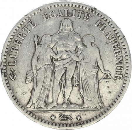 France 5 Francs Hercule III e République 1878 K Bordeaux