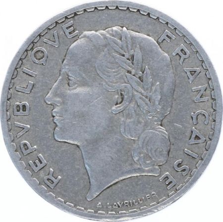 France 5 Francs Lavrillier - 1952