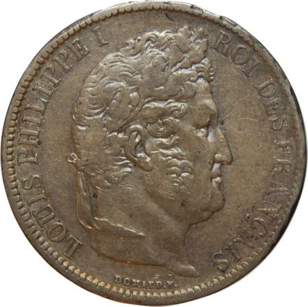 France 5 Francs Louis Philippe 1831 Ma Marseille Tête Laurée Tranche En Creux