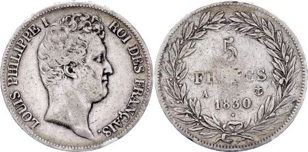 France 5 Francs Louis-Philippe 1er - 1830 A Paris