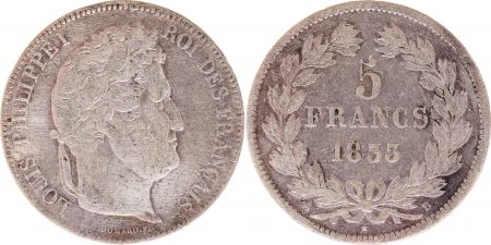 France 5 Francs Louis-Philippe 1er - 1833 B Rouen