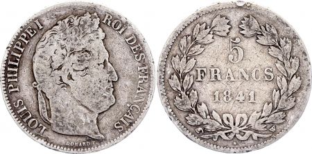 France 5 Francs Louis-Philippe 1er - 1841 W Lille