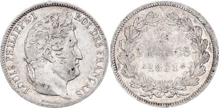 France 5 Francs Louis-Philippe I  - 1831 A Paris - Argent - Tranche en relief