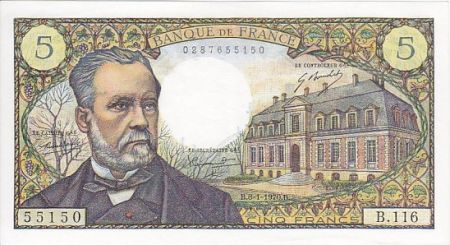 France 5 Francs Pasteur - 1970