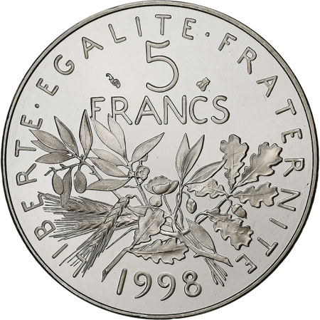 France 5 francs Semeuse - 1998 - BE