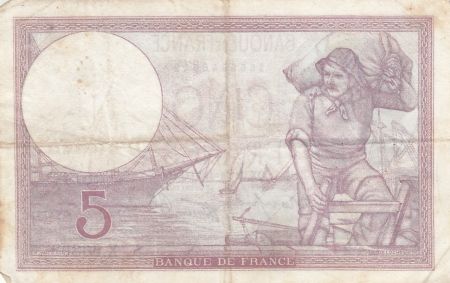 France 5 Francs Violet - 28-11-1940 - Série X.66