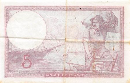 France 5 Francs Violet 03-08-1939 - Série X.60012