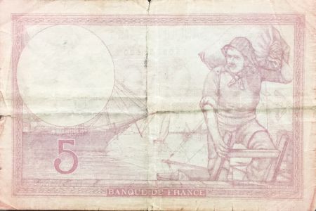 France 5 Francs Violet 19-10-1939 Série O.64358 - TB