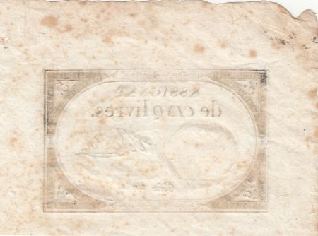 France 5 Livres - 10 Brumaire An II (31.10.1793) - Sign. Barba - Série 22182