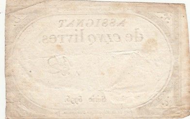 France 5 Livres - 10 Brumaire An II (31.10.1793) - Sign. Bol - Série 5996