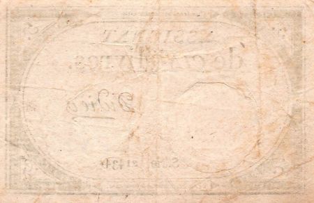 France 5 Livres - 10 Brumaire An II (31.10.1793) - Sign. Didier - Série 21434