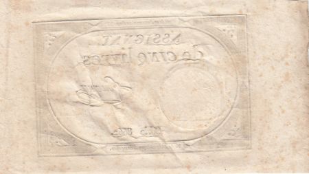 France 5 Livres - 10 Brumaire An II (31.10.1793) - Sign. Fouquet - Série 8662