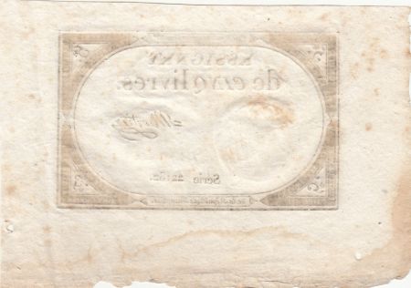 France 5 Livres - 10 Brumaire An II (31.10.1793) - Sign. Mortier - Série 22182