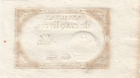 France 5 Livres - 10 Brumaire An II (31.10.1793) - Sign. Robin - Série 22033