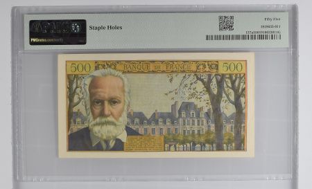 France 5 NF / 500 - Francs Victor Hugo - 30-10-1958 - Série C.113 - PMG 55