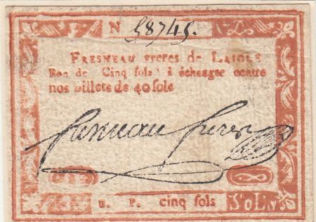 France 5 sols - Orne - L\'aigle - Fresneau frères - 1792