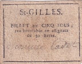 France 5 Sous - Gard - Commune de Saint-Gilles - 1792