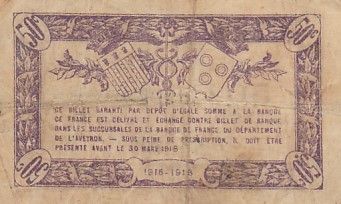 France 50 centimes - Chambre de commerce de l\'Aveyron- 1915