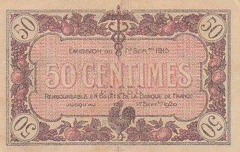 France 50 centimes - Chambre de commerce de Macon et Bourg - 1915