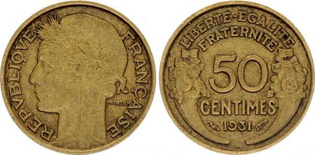 France 50 Centimes - Type Morlon - France 1931 (UN)