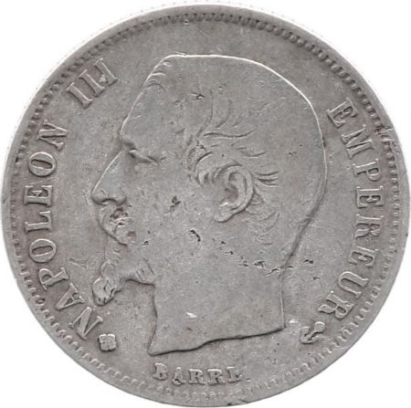 France 50 Centimes Napoléon III Tête nue - 1860 BB Strasbourg