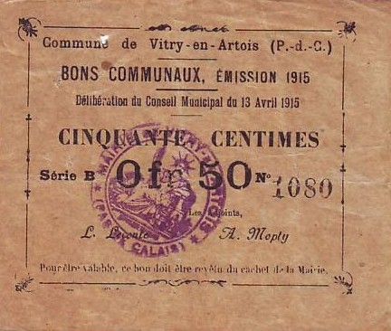 France 50 Centimes Vitry-En-Artois