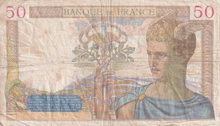 France 50 Francs - Cérès - 04-04-1940 - Série L.13076 - TB - F.18.42