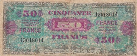 France 50 Francs - Impression américiaine - 1944 - Sans série - 43018014