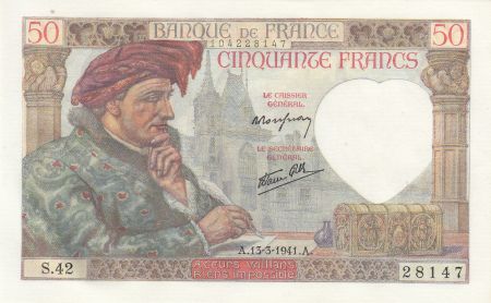 France 50 Francs - Jacques Coeur - 13-03-1941 - Série S.42