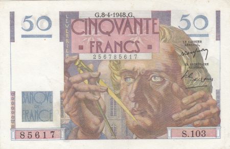 France 50 Francs - Le verrier - 08-04-1948 - Série S.103