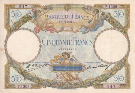 France 50 Francs - Luc Olivier Merson - 02-11-1927 - Série F.1309 - F.15.01