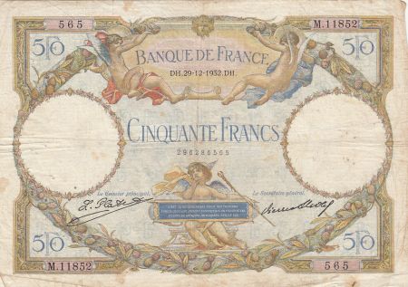 France 50 Francs - Luc Olivier Merson - 29-12-1932 - Série M.11852